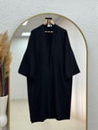 Mihriban Uzun Düz Kimono-AS2457 Siyah