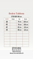 Mucize Desenli Astarlı Şifon Etek-PA218 Mürdüm