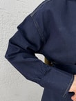 Munir Metal Düğmeli Etekli Kot Takım-LS5432 Lacivert