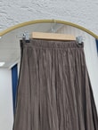 Nalan Kırışık Kumaş Kraş Etek-BY5004-5001 Kahve