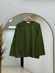 Nazgül Geniş Kollu Salaş Bluz-SS13072 Haki