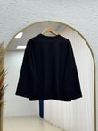 Nazgül Geniş Kollu Salaş Bluz-SS13072 Siyah