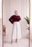 Nazgül Geniş Kollu Salaş Bluz-SS13072 Bordo