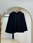 Nazgül Geniş Kollu Salaş Bluz-SS13072 Siyah