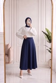 Nazgül Geniş Kollu Salaş Bluz-SS13072 Ekru