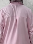 Nazin Hakim Yaka Mini Düğmeli Salaş Gömlek-Zİ2237 Pembe