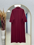 Nesrin Takma Manşet Dabıl Elbise-TN017 Bordo