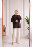 Nevcan Yakalı 3 Düğmeli Sweat-MA759 Kahve