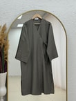 Nigaray Yanı Bağlamalı Uzun Kimono-EK991 Çağla Yeşili