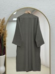 Nigaray Yanı Bağlamalı Uzun Kimono-EK991 Çağla Yeşili