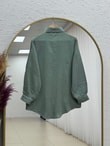 Nilay Robalı Müslin Oversize Gömlek-NA853 Mint