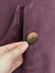 Nurbanu Yaka Ve Kol İpli Kapak Cepli Ceket-NL1097 Mürdüm