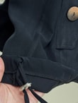 Nurbanu Yaka Ve Kol İpli Kapak Cepli Ceket-NL1097 Siyah