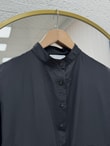 Nurhan Düğmeli Tünelli Poplin Elbise-NA2415 Siyah