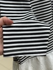 Nurnaz Çizgili Fırfırı Dantelli Tunik-SS13251 Siyah