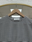 Nurnaz Çizgili Fırfırı Dantelli Tunik-SS13251 Siyah