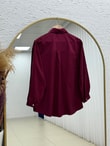 Nurten Biyeli Fularlı Gömlek-ZN2085 Bordo