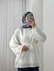 Ova Hakim Yaka Brode Gömlek-EU3427 Ekru