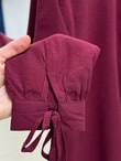 Özden Yakası Taşlı Uzun Tunik-ZN2090 Bordo