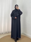 Özel Dantelli Namaz Elbisesi-MT1648 Antrasit