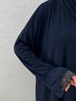 Özel Dantelli Namaz Elbisesi-MT1648 Lacivert