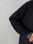 Özel Dantelli Namaz Elbisesi-MT1648 Siyah