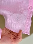 Özün Pullu Oversize Gömlek-NA874 Pembe