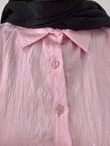 Özün Pullu Oversize Gömlek-NA874 Pembe