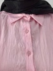 Özün Pullu Oversize Gömlek-NA874 Pembe