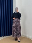 Özün Pullu Oversize Gömlek-NA874 Siyah