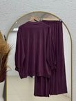 Pera Oversize Pike Pantolonlu Takım-NL845 Mürdüm