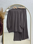 Pera Oversize Pike Pantolonlu Takım-NL845 Kahve