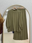 Pera Oversize Pike Pantolonlu Takım-NL845 Yağ Yeşili