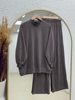 Pera Oversize Pike Pantolonlu Takım-NL845 Kahve