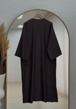 Refia Fitiili Bronşlu Uzun Kimono-GS580 Kahve