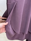 Reyhanur Yanı Yırtmaçlı Pike Pantolonlu Takım-NL764.1 Mürdüm