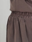 Rezzan Fırfırlı Bağcıklı Yakalı Pantolonlu Takım-ML2134 Kahve