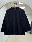 Rukiye Dikiş Detaylı Yırtmaçlı Sweatshirt-EU2755 Siyah