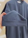 Rukiye Dikiş Detaylı Yırtmaçlı Sweatshirt-EU2755 Antrasit