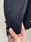 Sabifeza Güneş Taşlı Soğuk İp Hırka-SY3362 Siyah