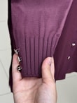 Sabifeza Güneş Taşlı Soğuk İp Hırka-SY3362 Mürdüm