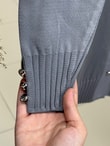 Sabifeza Güneş Taşlı Soğuk İp Hırka-SY3362 Gri