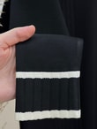 Sabiyar Bisiklet Yaka Kolu ve Altı Çizgili Tunik-SY3374 Siyah