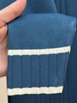 Sabiyar Bisiklet Yaka Kolu ve Altı Çizgili Tunik-SY3374 İndigo