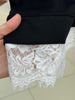 Şahcem Eteği Dantelli Tunik-NA910 Siyah