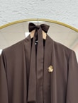 Şahsima İkili Abaya Takım-GS4687 Kahve