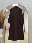 Şahsima İkili Abaya Takım-GS4687 Kahve