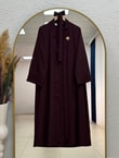 Şahsima İkili Abaya Takım-GS4687 Mürdüm