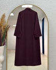 Şahsima İkili Abaya Takım-GS4687 Mürdüm