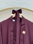 Şahsima İkili Abaya Takım-GS4687 Mürdüm